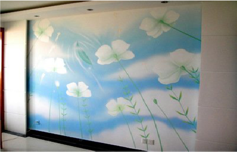 连云港画墙绘怎么画好白云的蓬松感？