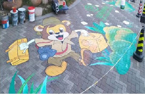 连云港夏季画地面彩绘会遇到的问题