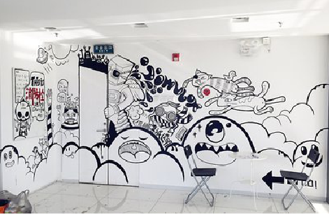 连云港手绘墙并非传统涂鸦。